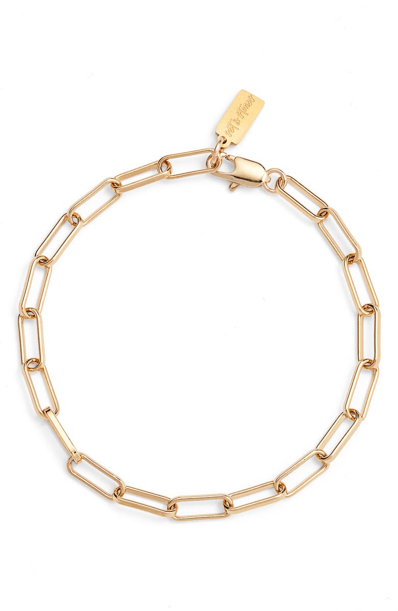 Set & Stones Siena Paper Clip Chain Bracelet, Main, color, Gold