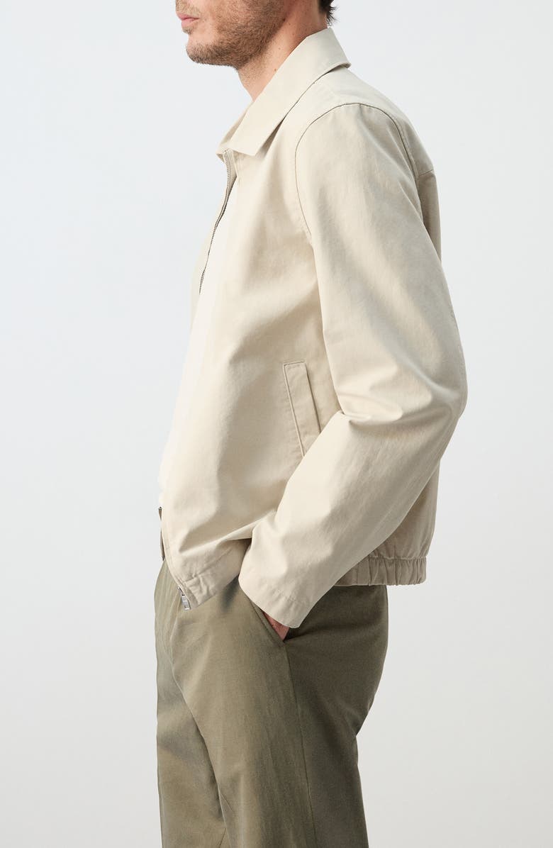 MANGO Cotton Blend Jacket, Alternate, color, Beige