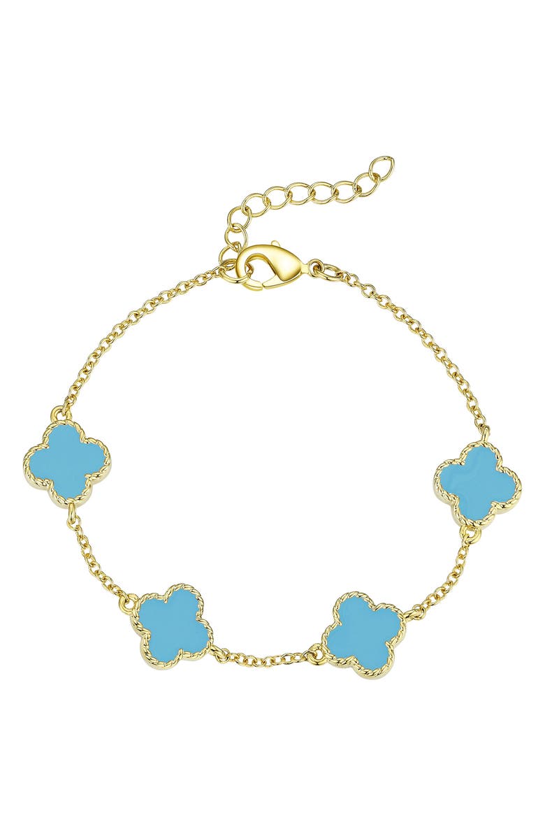 Lily Nily Kids' Clover Bracelet, Main, color, Turquoise