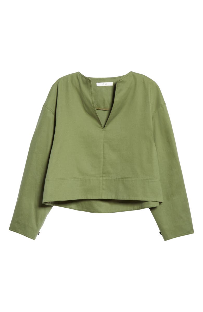 Tibi Harrison Chino Sculpted Crop Top, Alternate, color, 