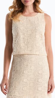 Laundry by Shelli Segal Embroidered Shell