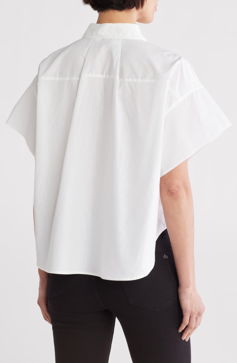 rag & bone Maura Cotton Poplin Button-Up Shirt, Alternate, color, White
