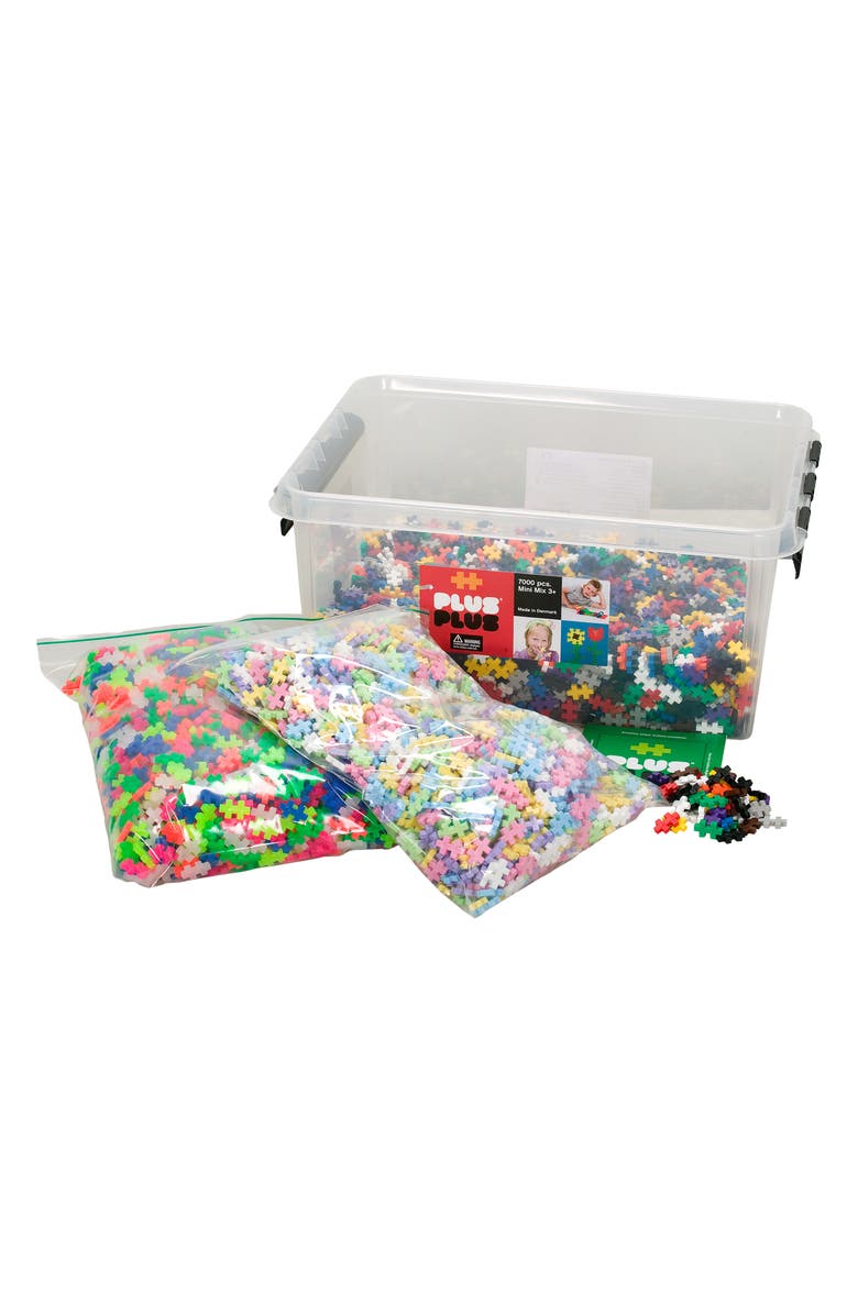 Plus-Plus USA 7000-Piece All Color Playset in a Tub, Main, color,