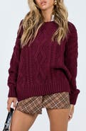 Princess Polly Anaya Oversize Cable Stitch Sweater