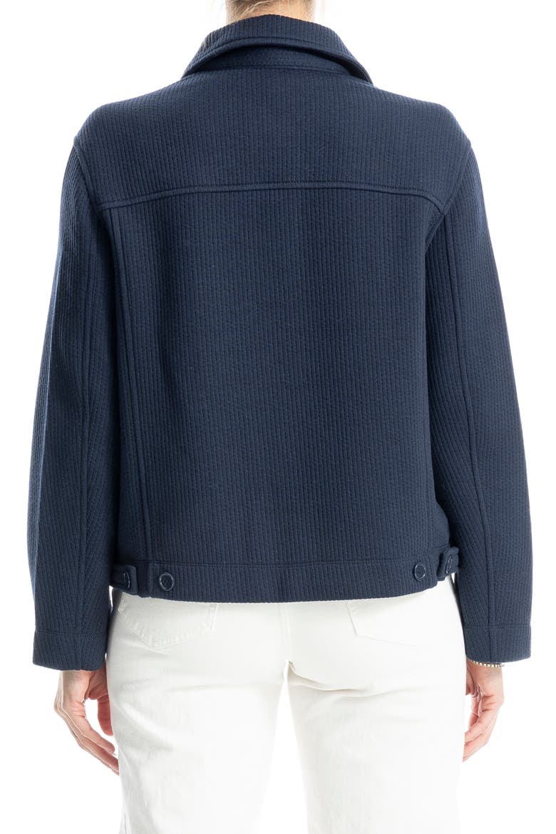 Ribbed Crop Shirt Jacket, Alternate, color, DK NAVY