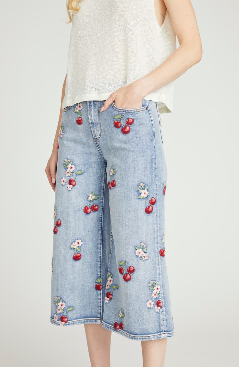 Driftwood Amie Denim Culottes, Alternate, color, Light Wash