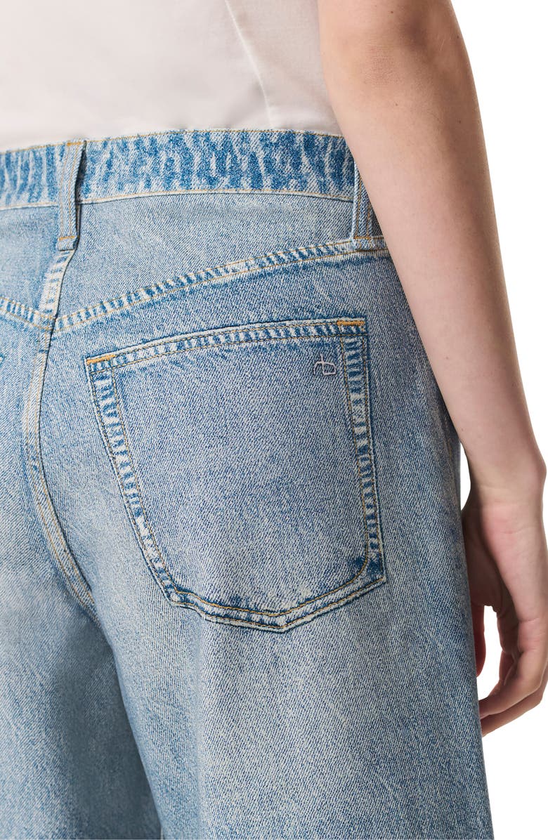 rag & bone Miramar McKenna Trompe l'Oeil Faux Denim Shorts, Alternate, color, Seaside