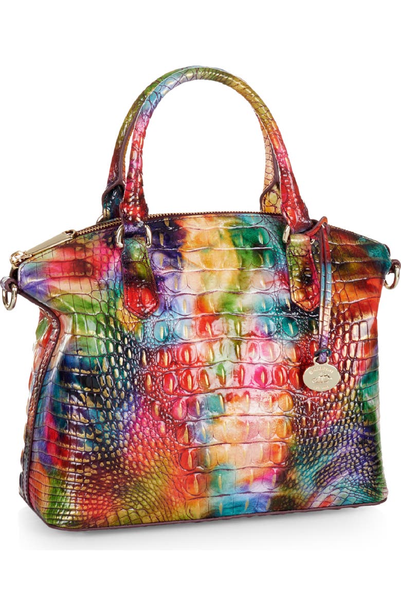 Brahmin Duxbury Croc Embossed Leather Satchel, Alternate, color,