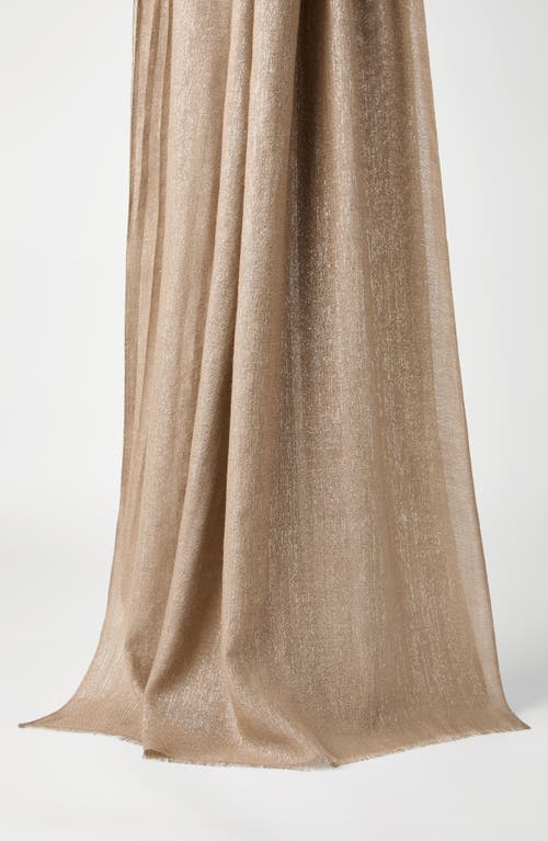 Brunello Cucinelli Frayed-edge Cashmere-blend Scarf In Walnut