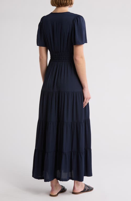 By Design Rio Crepe Maxi Dress In Navy Blazer