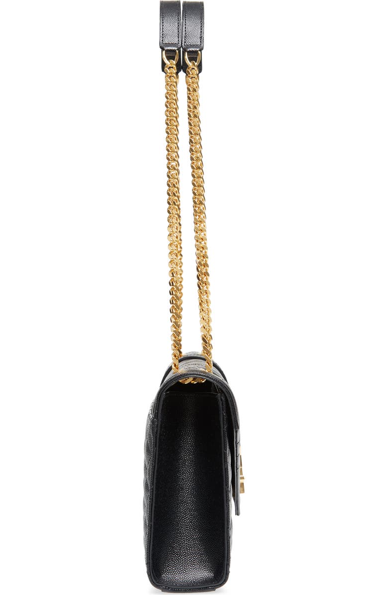 Saint Laurent Medium Cassandra Quilted Leather Envelope Bag, Alternate, color,