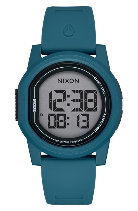 Disk Chronograph Rubber Strap Watch, 39mm