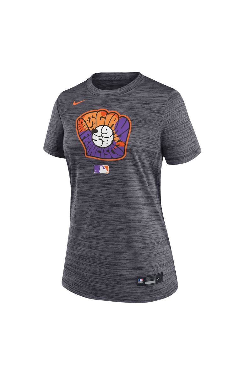 Nike Women's Nike  Heather Black San Francisco Giants 2025 City Connect Authentic Collection Velocity Performance T-Shirt, Alternate, color, Heather Black