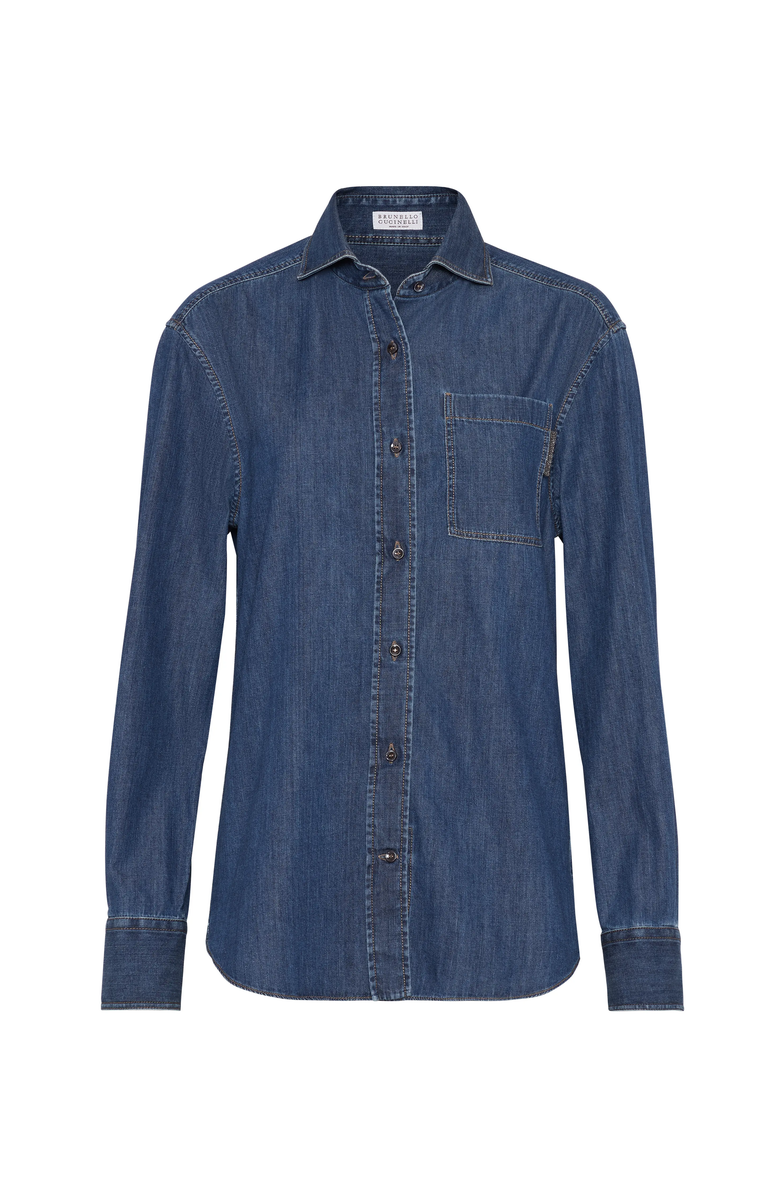 Brunello Cucinelli Lightweight denim shirt, Main, color, 
