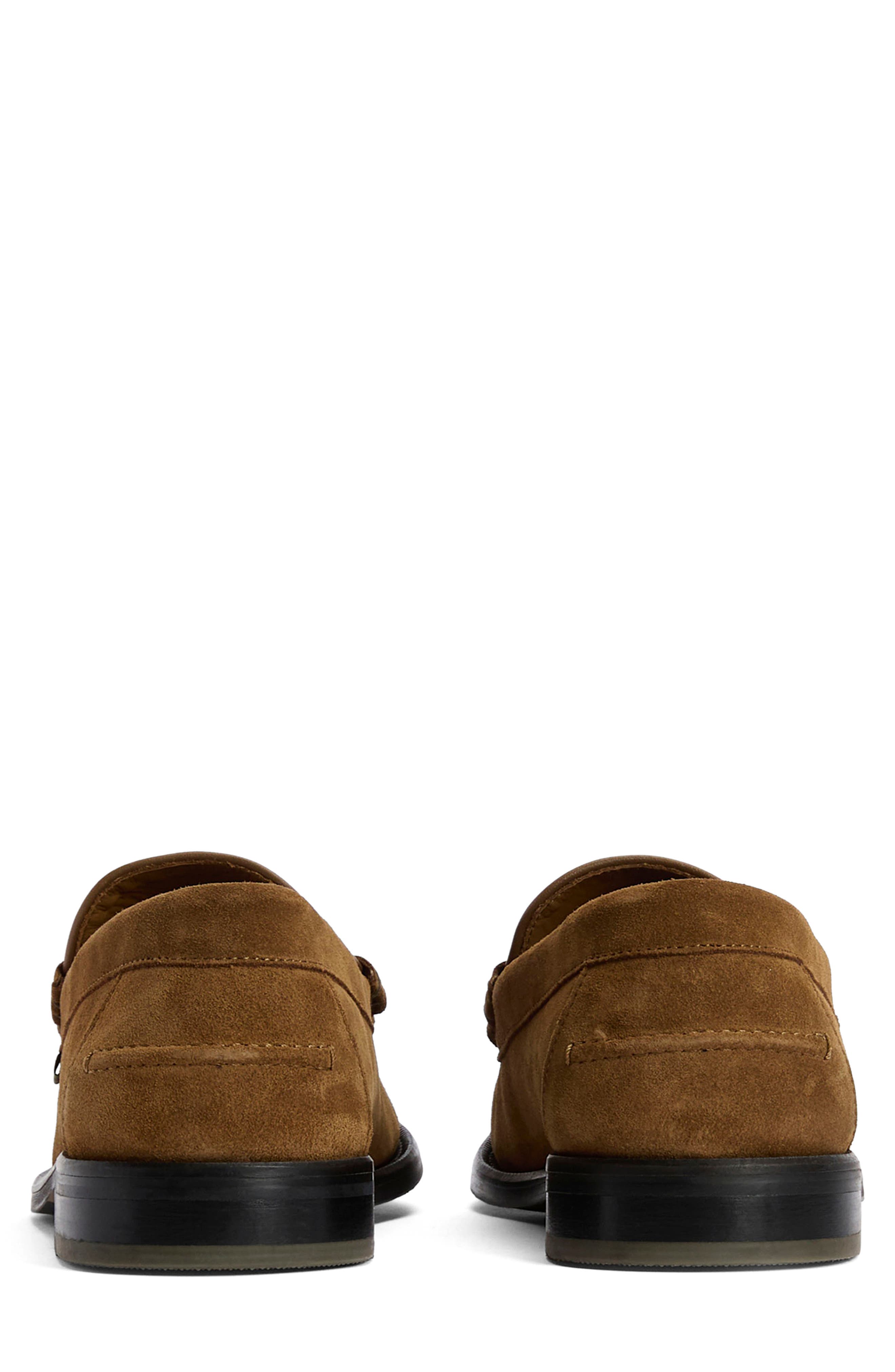 Linford Penny Loafer, Alternate, color, BROWN SUEDE