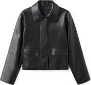 MANGO Sabina Faux Leather Jacket