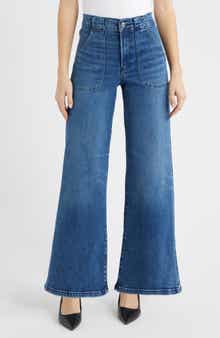 Modern Pocket High Waist Wide Leg Jeans
