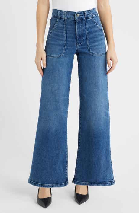 Modern Pocket High Waist Wide Leg Jeans
