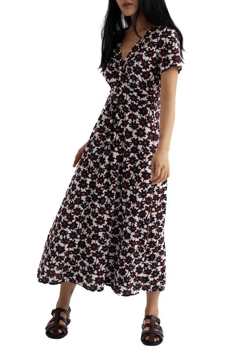 Chapelle Floral Organic Cotton Jersey Midi Dress