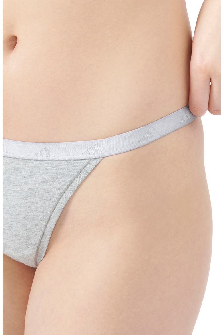Set of 3 String Bikini Briefs, Alternate, color, HEATHER GREY