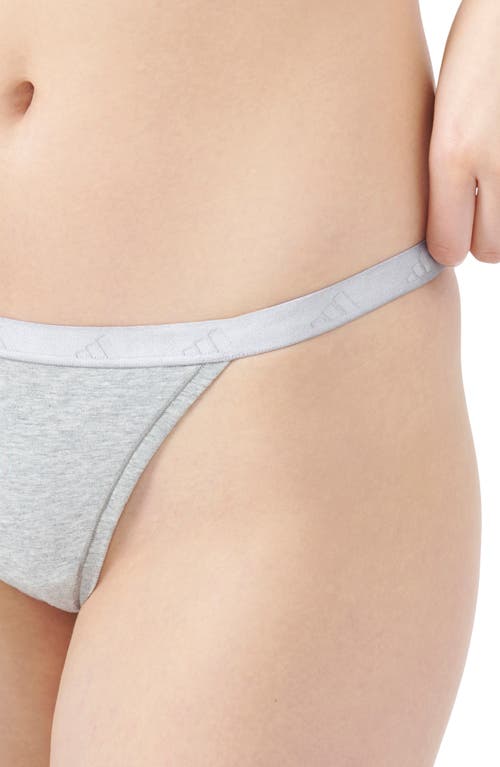 Adidas Originals Set Of 3 String Bikini Briefs In Gray