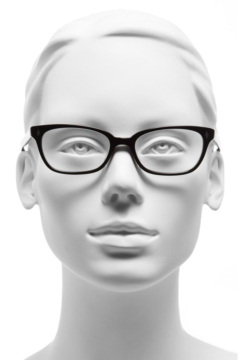 'Cyd' 50mm Reading Glasses, Alternate, color, BLACK