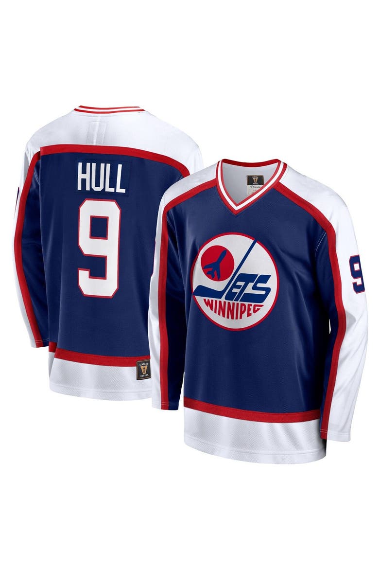 Men's Fanatics Branded Bobby Hull Navy Winnipeg Jets Breakaway Retired Player Jersey, Main, color, Navy