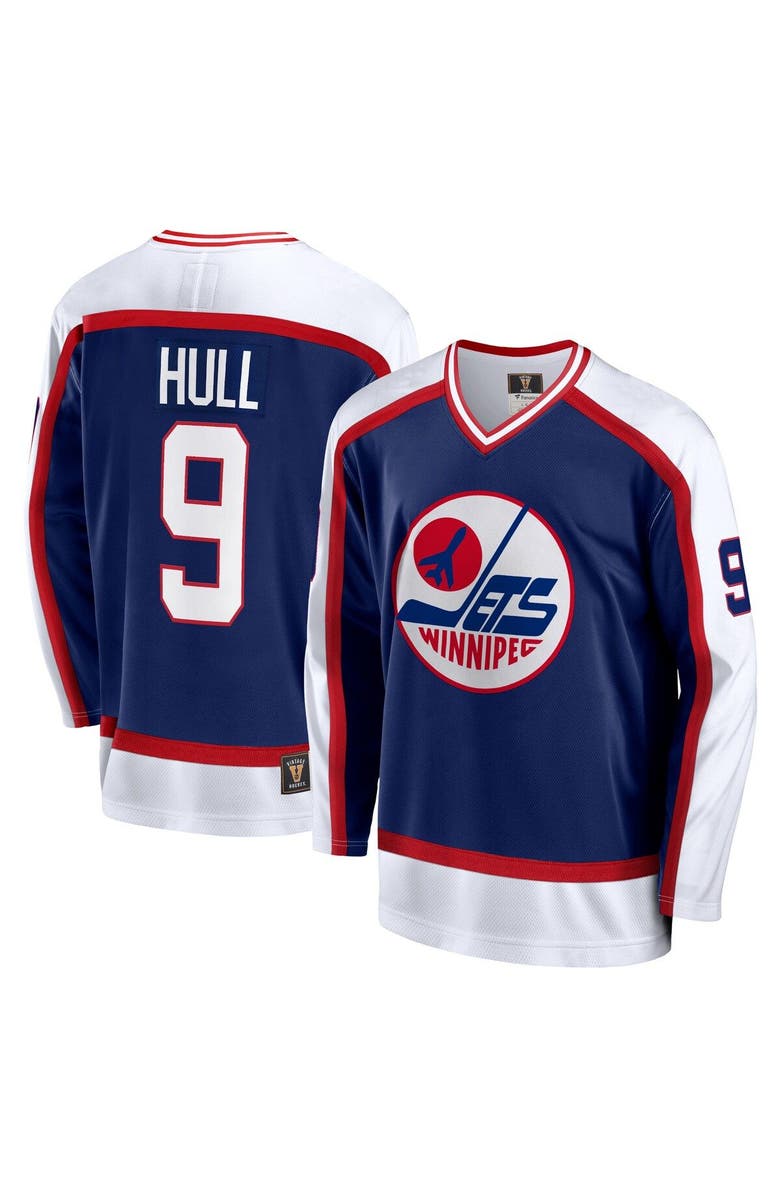 FANATICS Men's Fanatics Branded Bobby Hull Navy Winnipeg Jets Breakaway Retired Player Jersey, Main, color, Navy