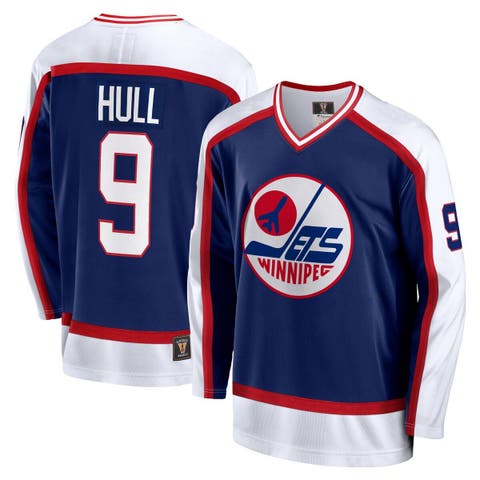 Men's Fanatics Branded Bobby Hull Navy Winnipeg Jets Breakaway Retired Player Jersey