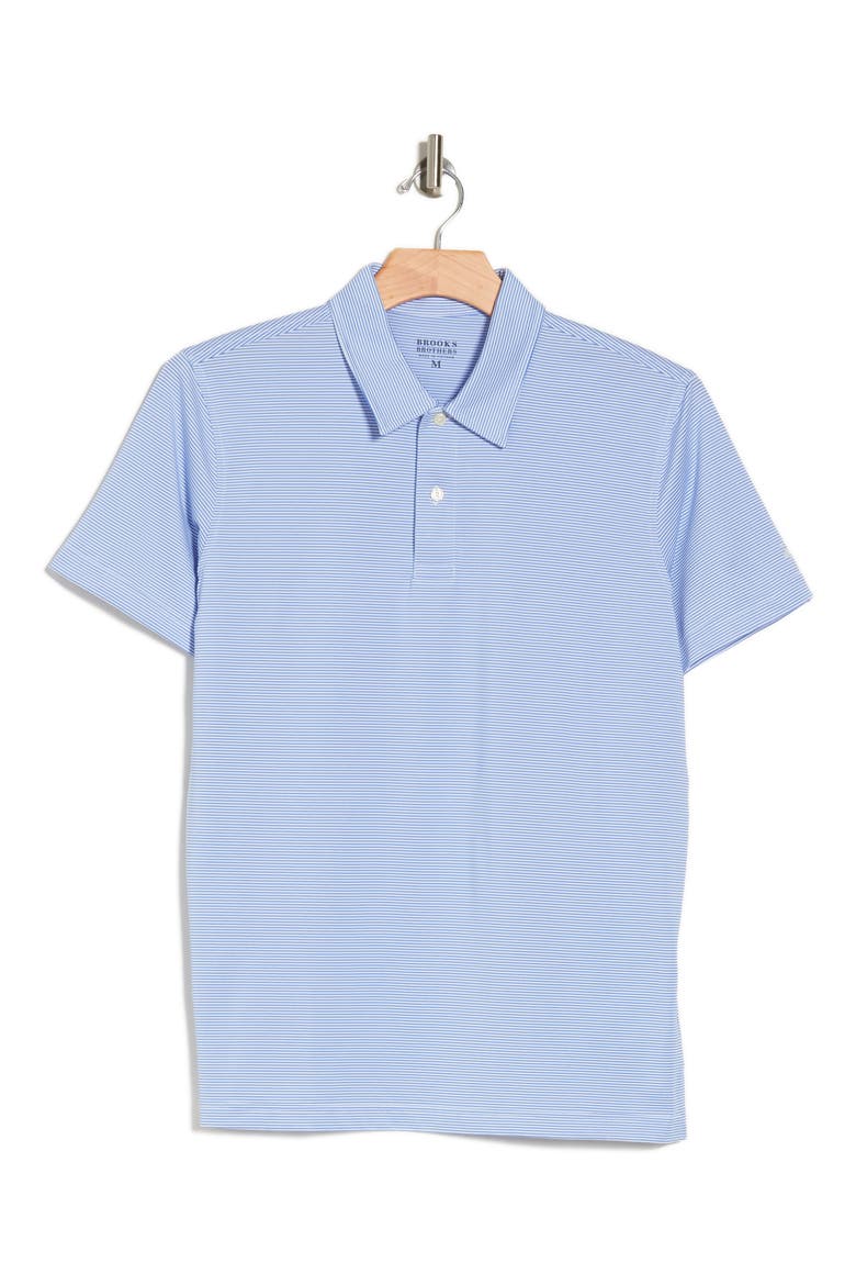 Stripe Performance Golf Polo, Alternate, color, BLUE
