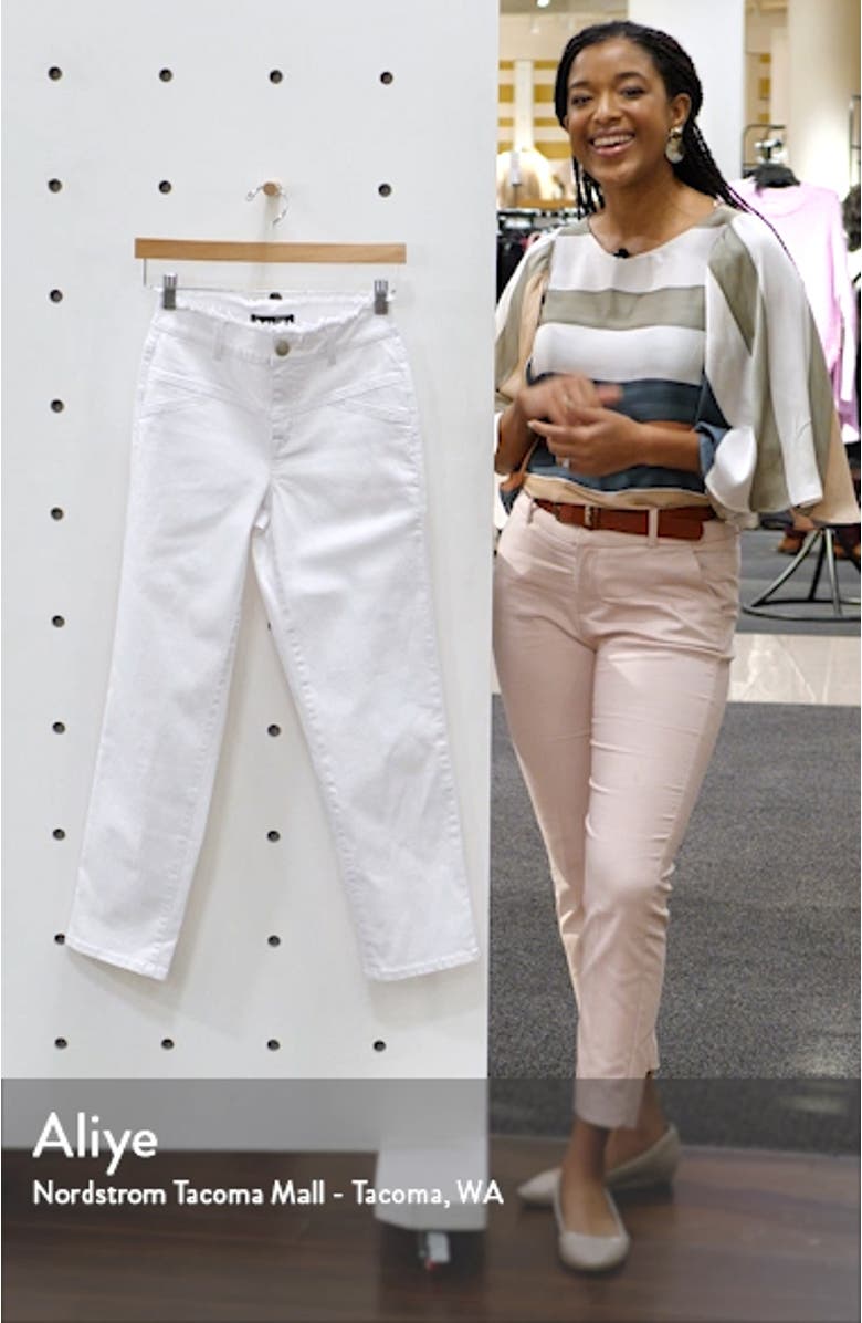 Fray Waist Ankle Straight Leg Jeans, sales video thumbnail