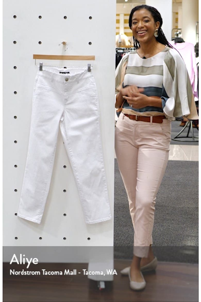 Fray Waist Ankle Straight Leg Jeans video