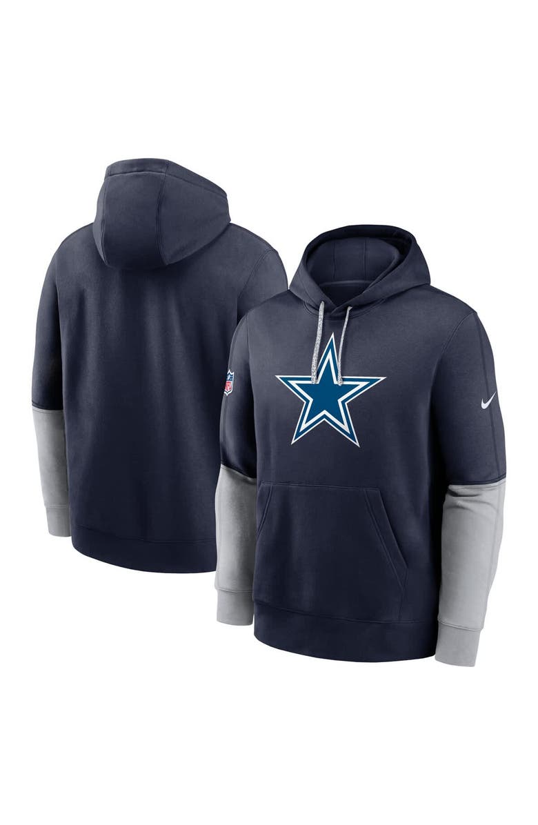 Nike Men's Nike Navy Dallas Cowboys 2024 Sideline Club Pullover Hoodie, Main, color, Navy