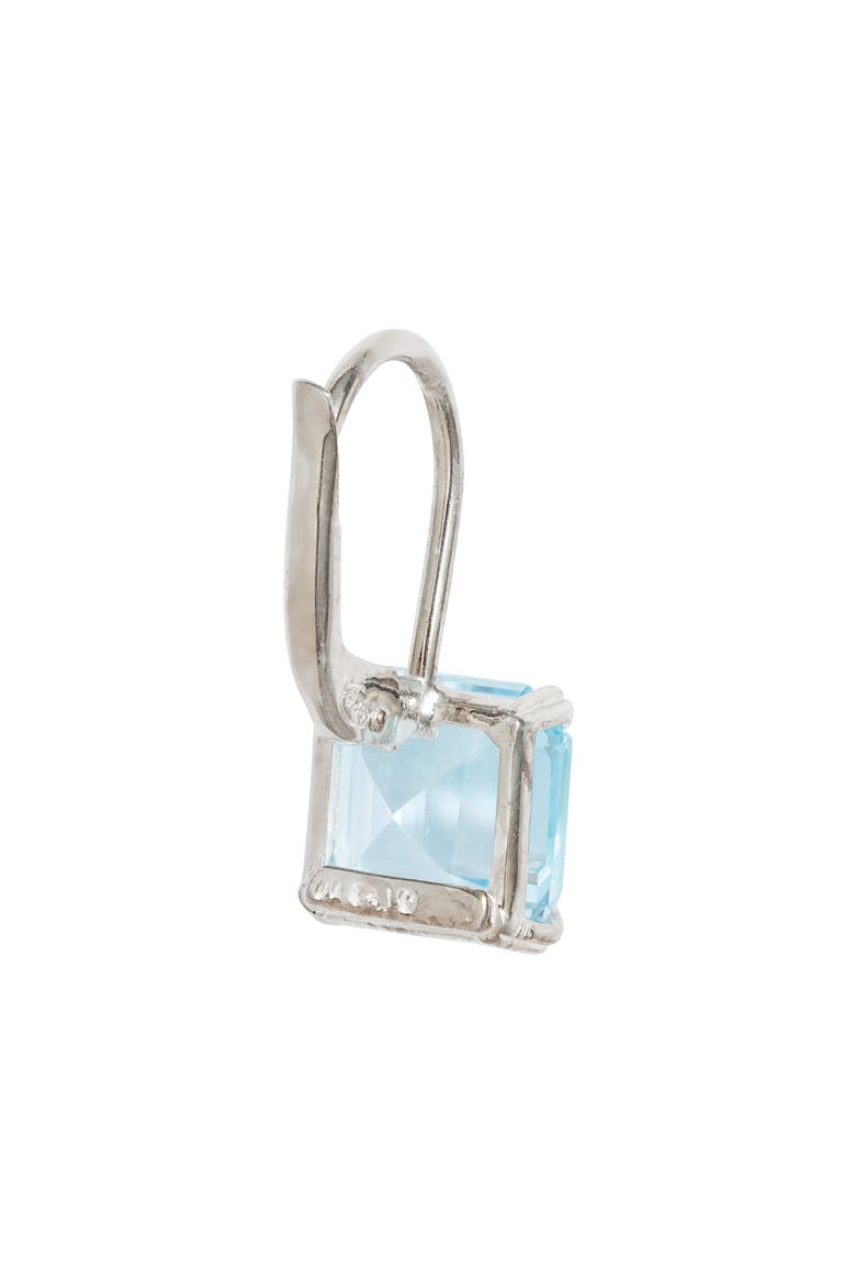 Harper Asscher Cut Drop Earrings, Alternate, color, BLUE