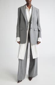 Michael Kors Collection Stretch Virgin Wool Boyfriend Blazer