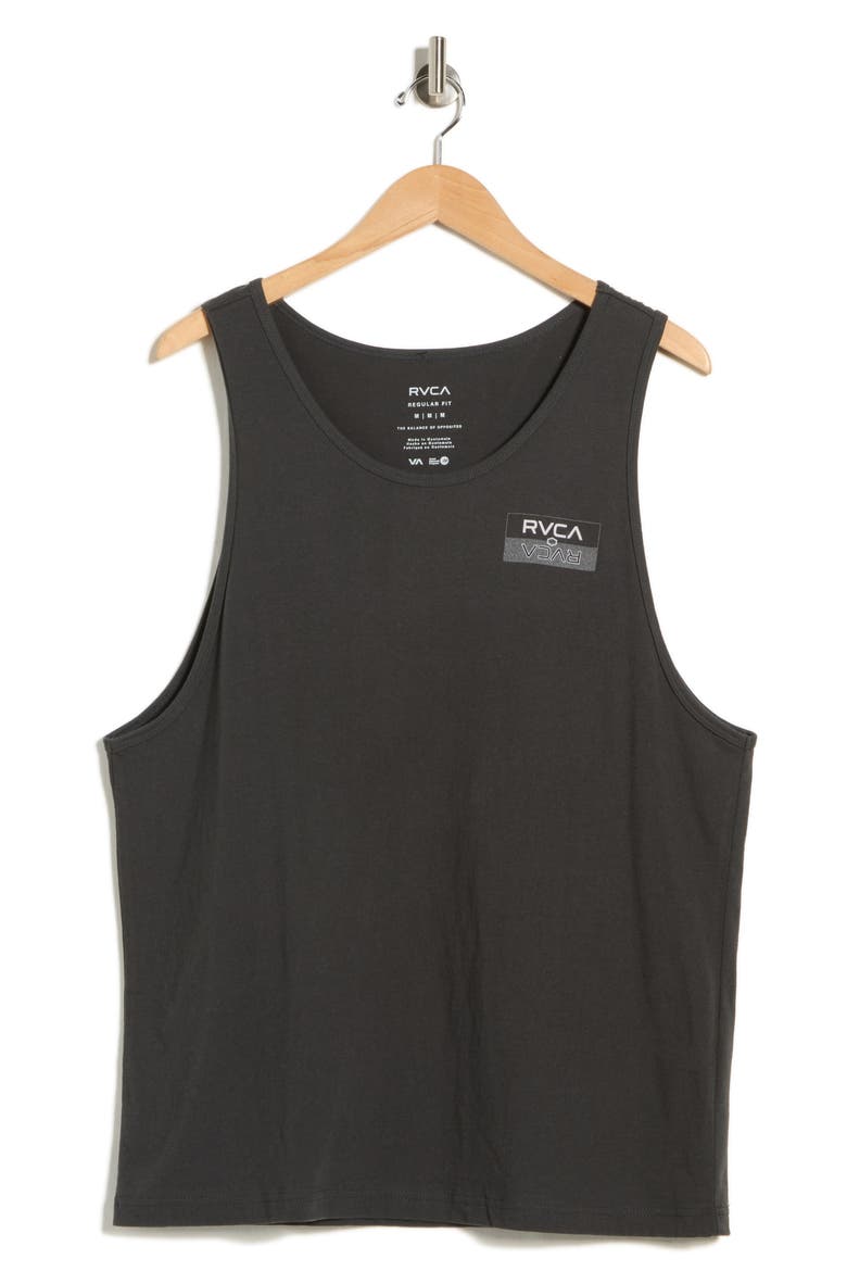 Double Box Logo Cotton Tank, Alternate, color, PIRATE BLACK