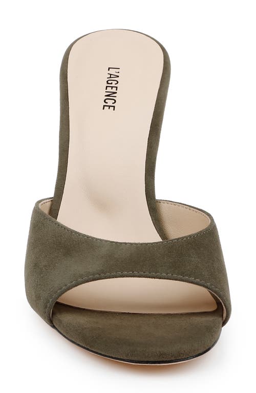 L Agence L'agence Avery Slide Sandal In Brown