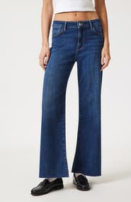 Mavi Jeans Raw Hem High Waist Wide Leg Jeans