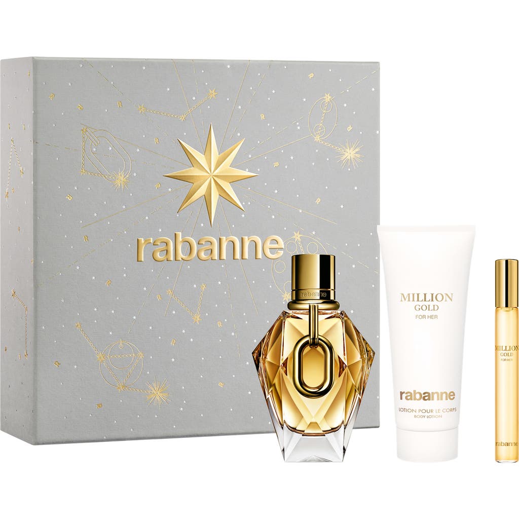 Rabanne 3-pc. Million Gold For Her Fragrance Gift Set With Body Lotion In Transparent