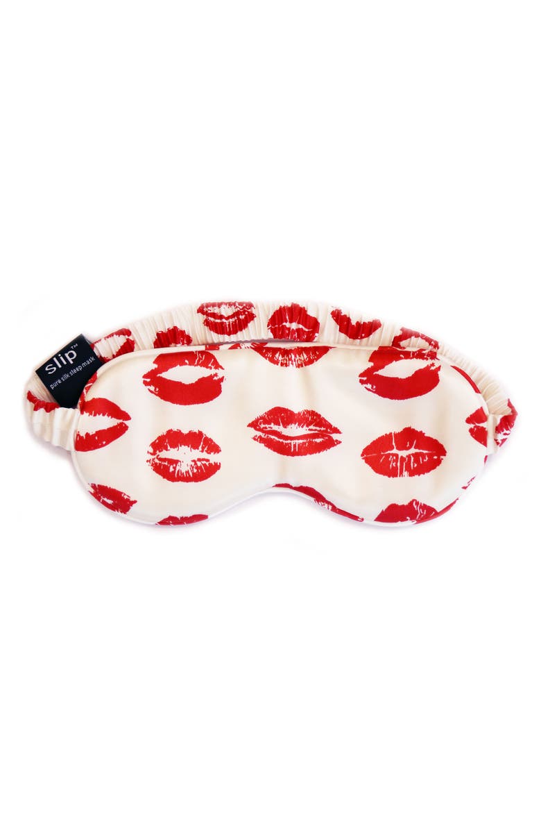 slip <sup>™</sup> for beauty sleep Slipsilk<sup>™</sup> Red Kisses Pure Silk Sleep Mask, Main, color, 