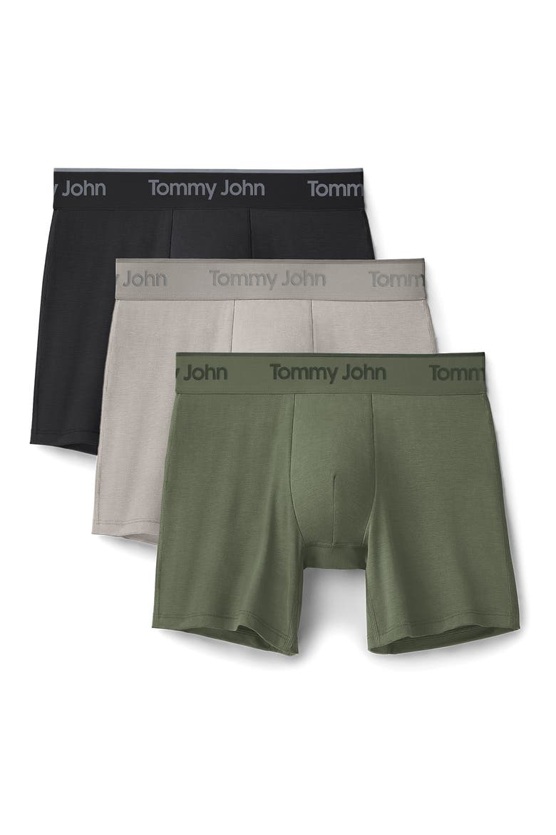 3-Pack Second Skin 6-Inch Stretch Modal Boxer Briefs, Main, color, BLKBTY/DV/FLC