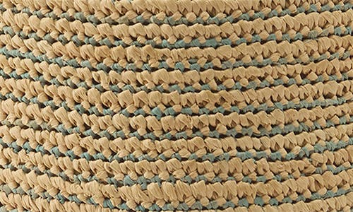 Helen Kaminski Nala Raffia Bucket Hat In Natural/seaglass