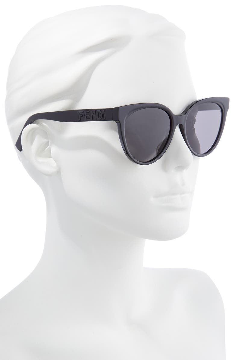 Fendi 'Fendi Lettering 56mm Cat Eye Sunglasses, Alternate, color,
