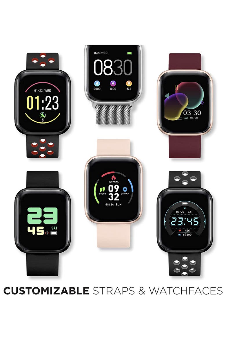 Men's iTouch Air 3 Smart Watch, 44mm, Alternate, color, BLACK CASE/ BLACK/ RED