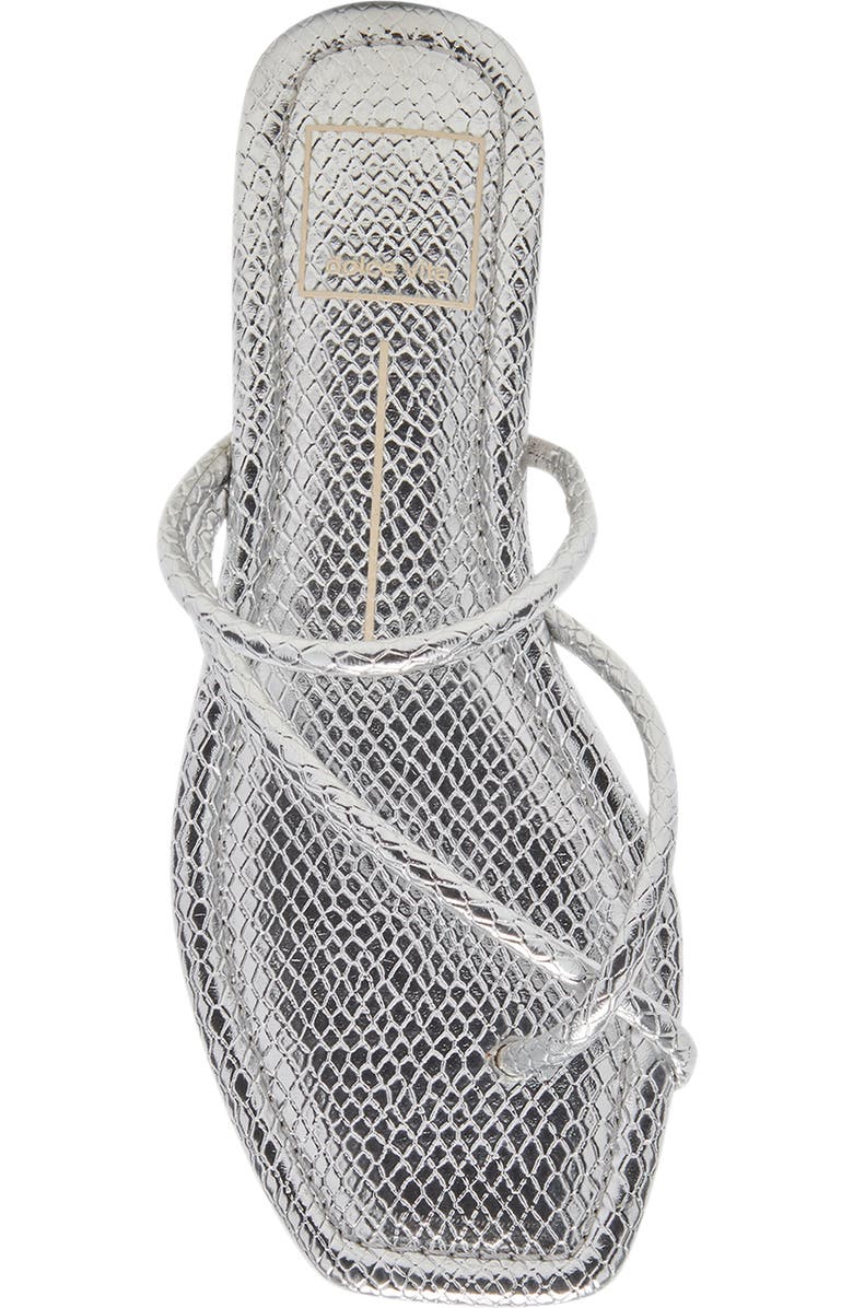 Dolce Vita Leanna Slide Sandal, Alternate, color, Silver Embossed Leat