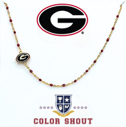 Color Shout University of Georgia Side Necklace