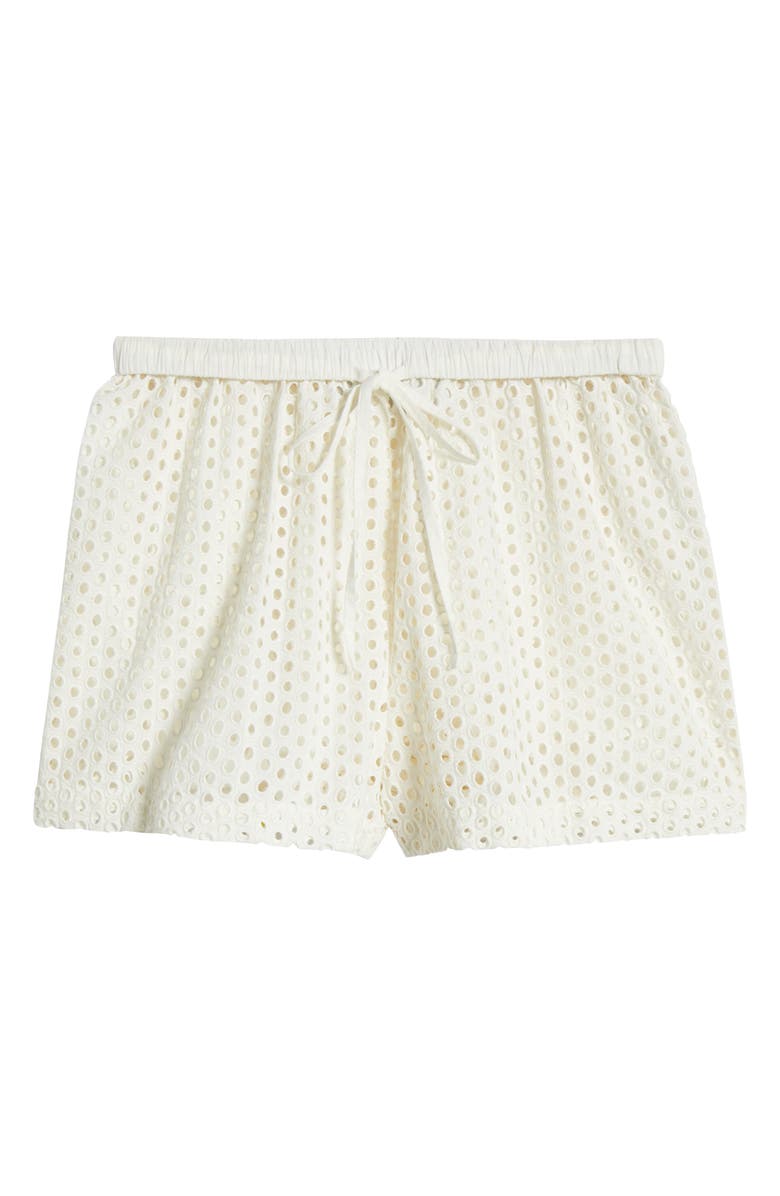Solid & Striped The Nancy Open Knit Cotton Cover-Up Shorts, Alternate, color, Brule