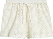 Solid & Striped The Nancy Open Knit Cotton Cover-Up Shorts