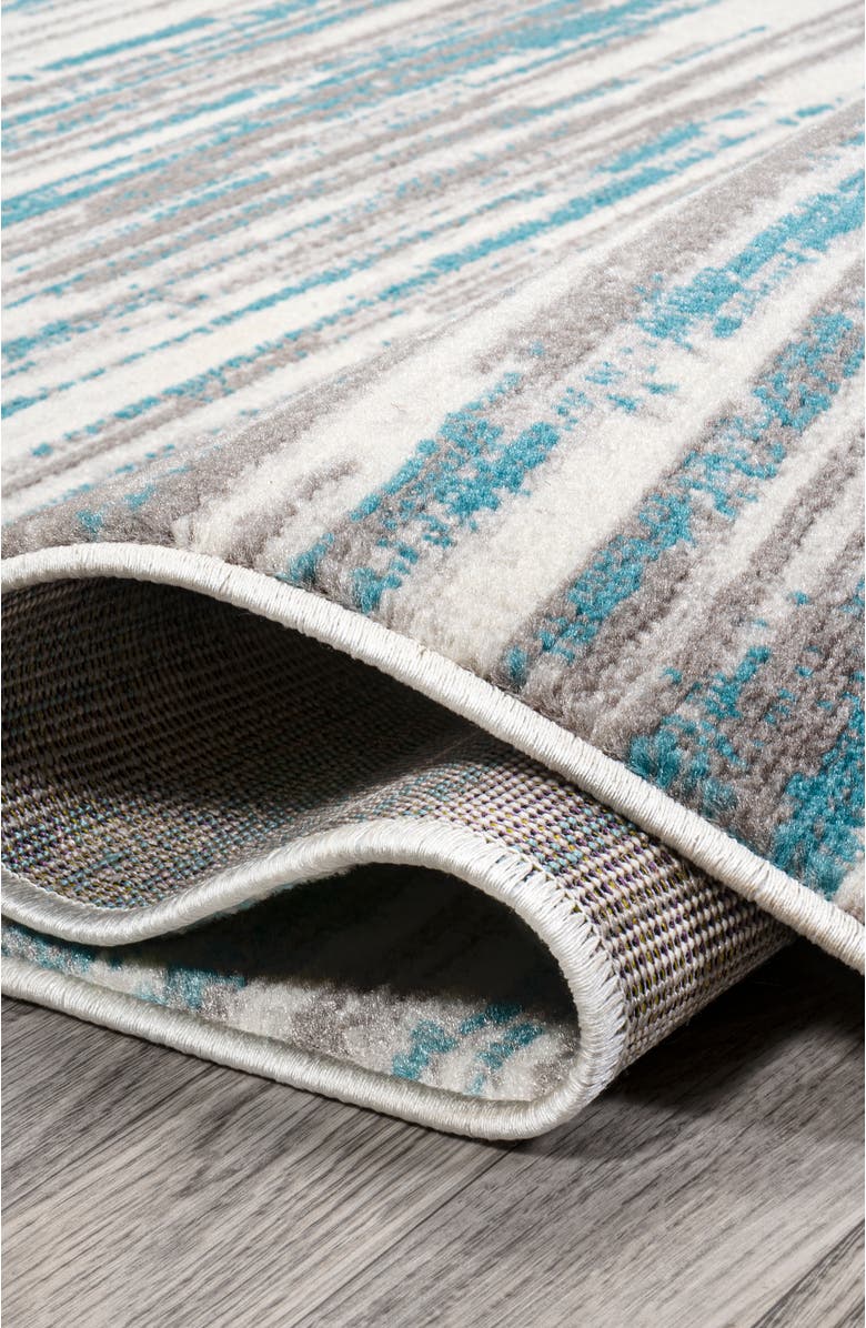 JONATHAN Y Speer Abstract Linear Stripe Area Rug, Alternate, color, Gray/Blue