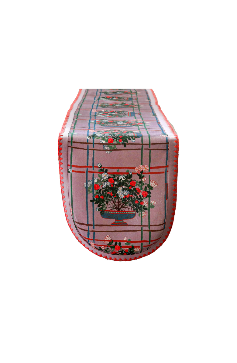 Sophie Williamson Design Table Runner - La Vie en Rose, Alternate, color, Pink